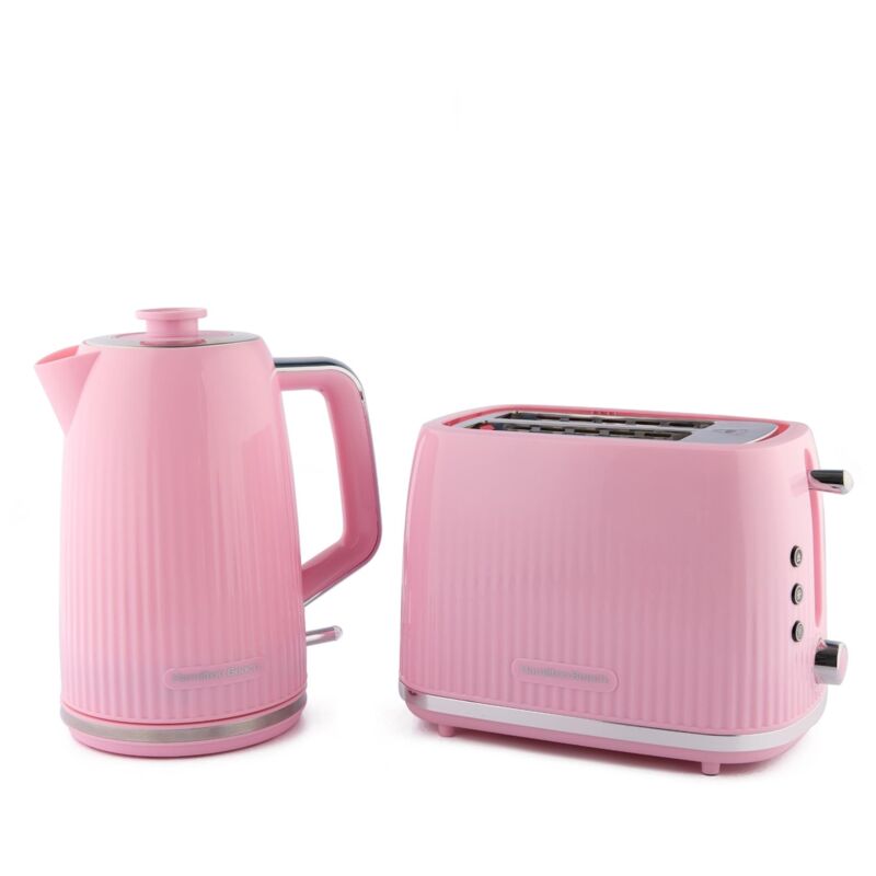 HAMILTON BEACH Miami HBMIAF Jug Kettle & 2-Slice Toaster Bundle - Flamingo Pink