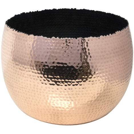 Hammered Bowl Planter - Iron - L19 x W19 x H14 cm - Copper