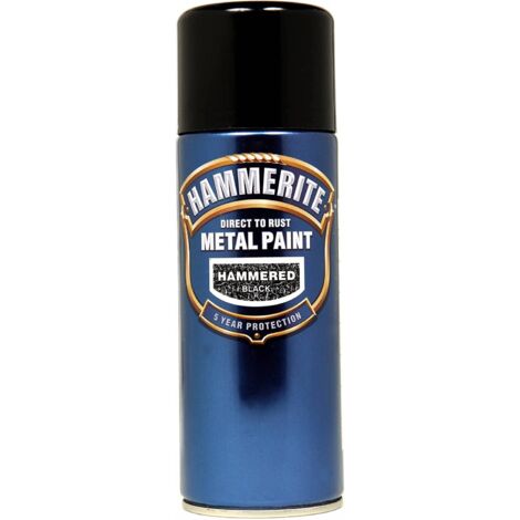 Hammerite 5084781 Direct to Rust Hammered Finish Aerosol Black 400ml HMMHFBLAERO