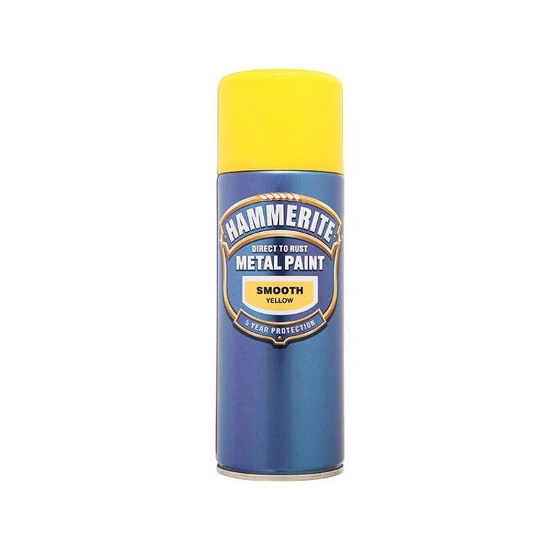 Hammerite Direct to Rust Smooth Finish Aerosol Yellow 400ml HMMSFYAERO