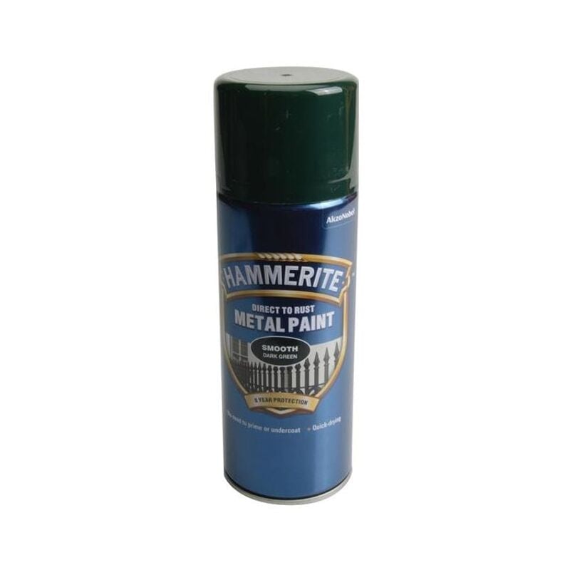 Hammerite - Direct to Rust Smooth Finish Aerosol Dark Green 400ml hmmsfdgaero - Green