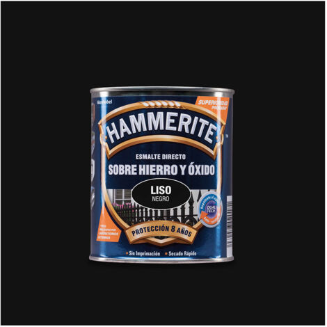 Hammerite Émail métallique brillant lisse noir 0,750 L 5093791