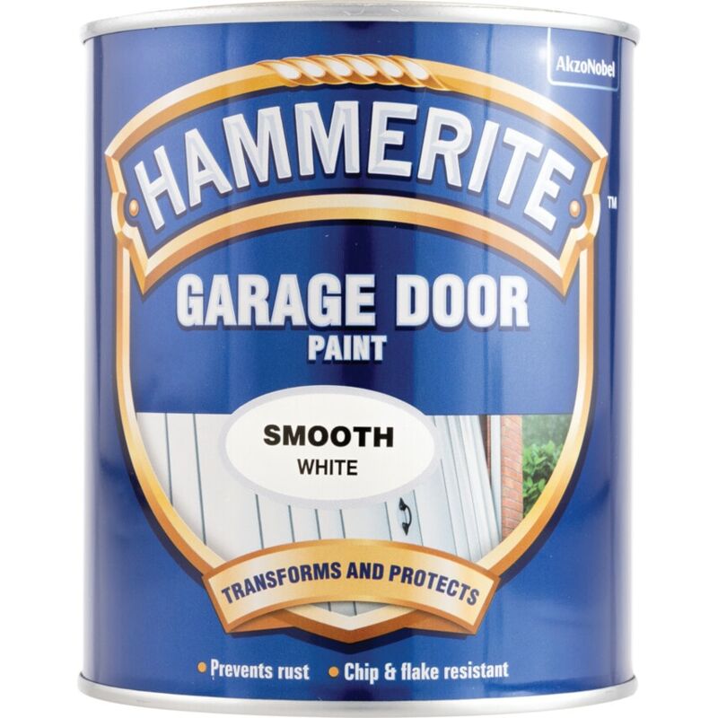 Hammerite - Garage Door Paint, White, 750ml - White