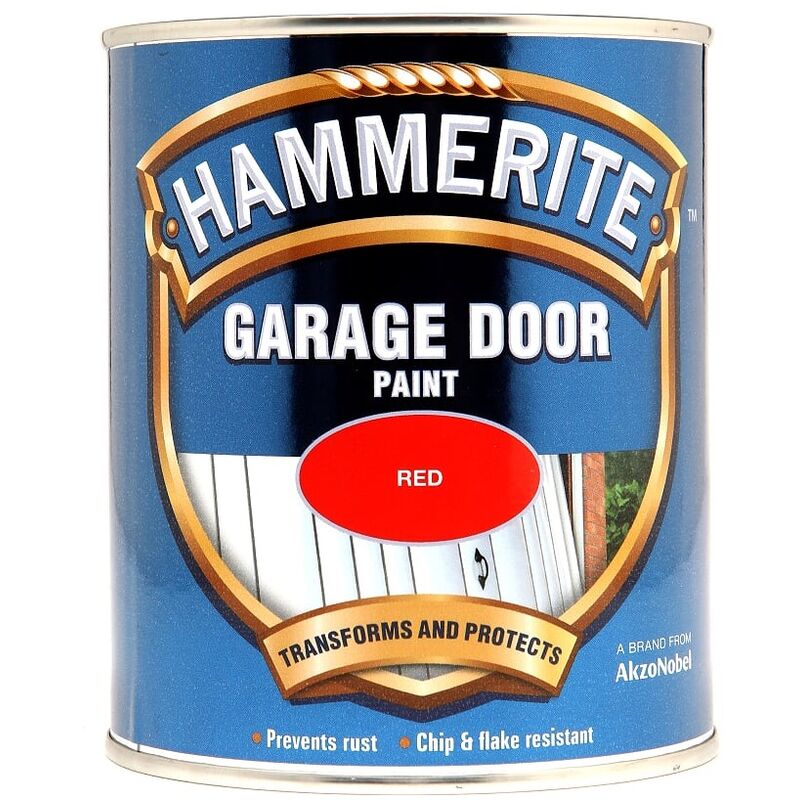 Hammerite - Garage Door Paint -750ML - Red - Red