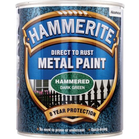 Hammerite - Hammered Direct To Rust Metal Paint - 750ML - Dark Green