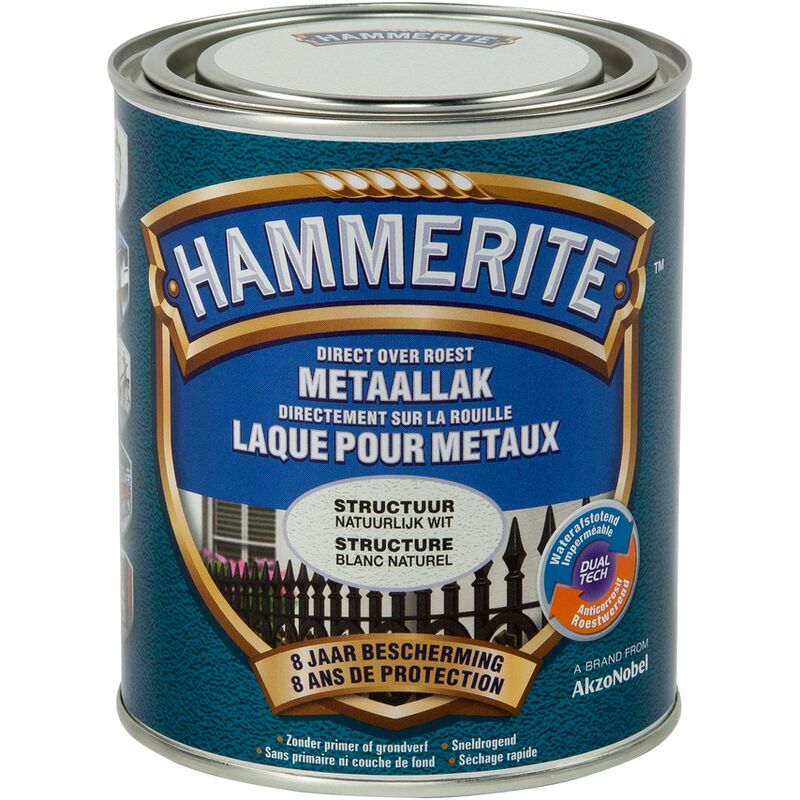 

laca de metal mate estructurada blanco natural - 750ml - Blanc naturel - Hammerite