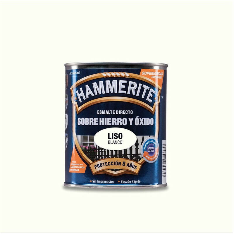 Hammerite - Laque Metallique Lisse Blanc Brillant 0.750l 5094130
