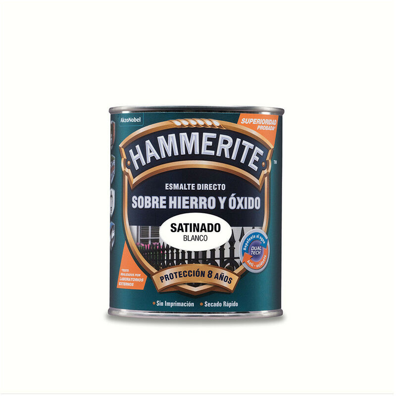 Hammerite - Laqué Metallique Satiné Blanc 0,750l 5093743