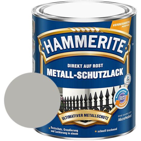 Hammerite Metall-Schutzlack glänzend Grundierung Rostschutz silber 750ml