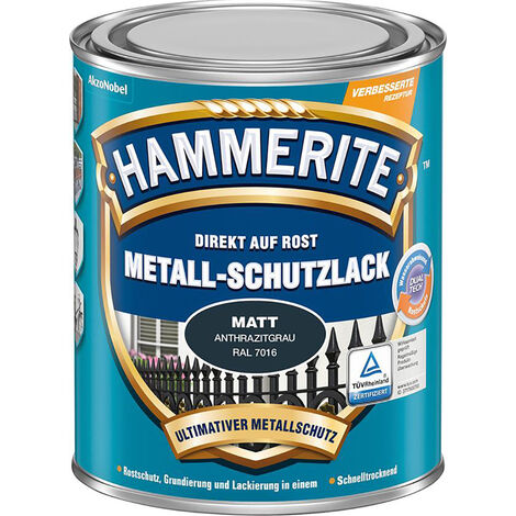 HAMMERITE Metall Schutzlack HA 750 ml schwarz - 3 Stück