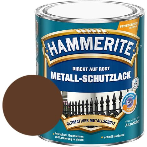 Hammerite Metall-Schutzlack matt Grundierung Rostschutz braun 750 ml