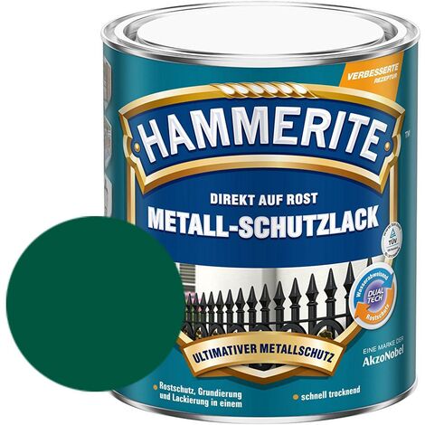 Hammerite Metall-Schutzlack matt Grundierung Rostschutz dunkelgrün 750 ml