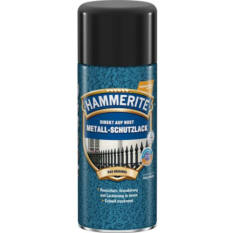 Hammerite Metall Schutzlack schwarz Hammerschlag 400ml