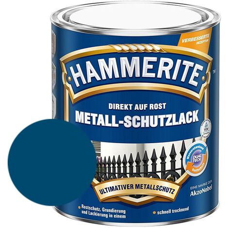 Hammerite Metall-Schutzlack glänzend Grundierung Rostschutz blau 750ml