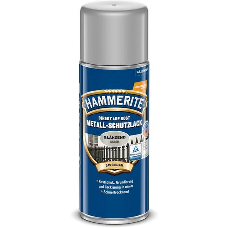 Hammerite Metall Schutzlack silber glänzend 400ml