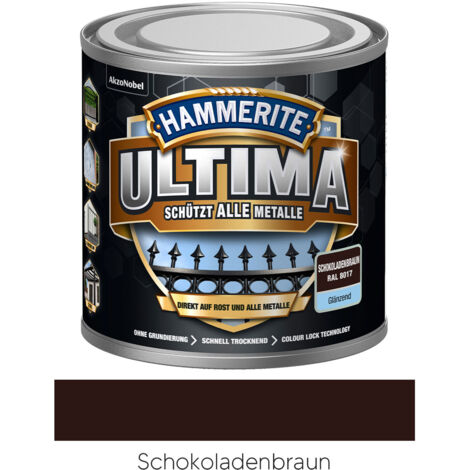 Hammerite Metallschutzlack ULTIMA glänzend schokoladenbraun RAL 8017 250 ml Metallschutzlack