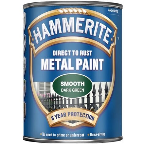 Hammerite - Smooth Direct To Rust Metal Paint - 5 Litres - Dark Green