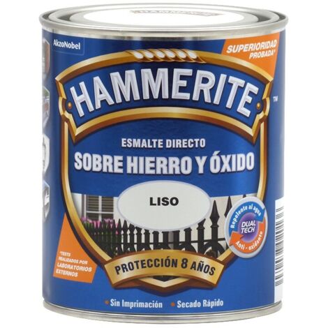 Hammerite Smooth Glossy White Metallic Emaille 0,750L 5094130