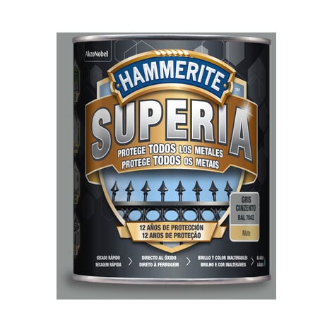 Hammerite Superia Esmalte antioxidante al agua Mate Marrón Oscuro 750 ml