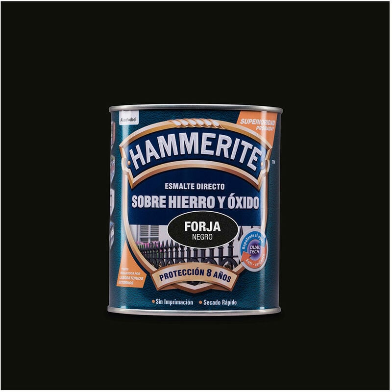 Hammerite - Laqué Metallique Forge Noir 0,750l Aplication Directe 5093196
