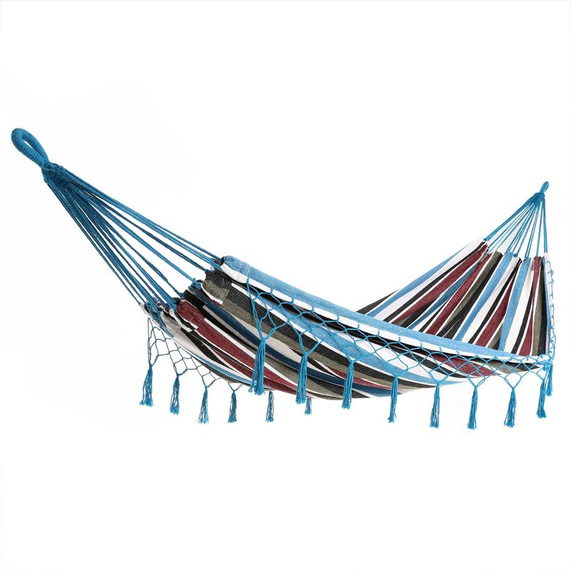 Hammock Camping Garden 300kg DETEX Hanging Swing Travel Day Bed Hiking Canvas Blue