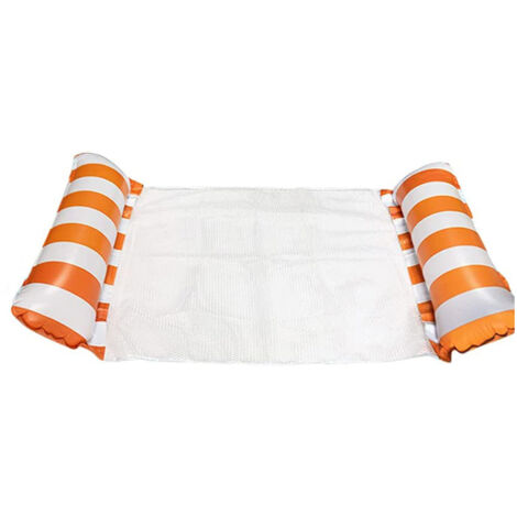 Hammock Gonflable - Lit Flottant Eau - Chaise Flottante Piscine - Soutien Tête et Pieds - PVC Haute Densité - 2 Pièces