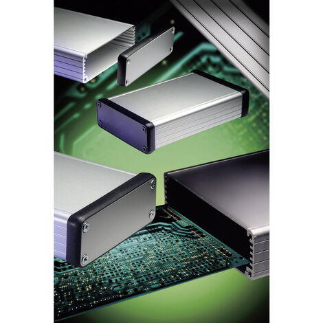 Hammond Electronics  1455K1602BK Profil-Gehäuse 162 x 78 x 43  Aluminium  Schwarz 1 St.