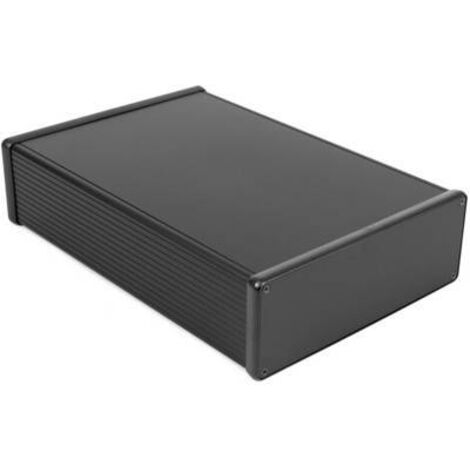 Hammond Electronics 1455U2801BK Boîtier universel 280 x 191 x 66 aluminium extrudé noir (anodisé) 1
