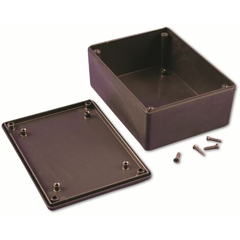 HAMMOND Universal-Gehäuse,1591XXSSBK, ABS, schwarz, IP54, 112,5x84,6x44 mm