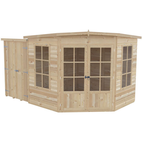 Hampton 8 x 11 Feet with Side Shed - L119 x W224.8 x H190.2 cm
