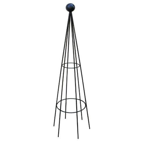 Hampton 8Ft Obelisk (Split) Bare Metal/Ready to Rust - Solid Steel - L41 x W41 x H244 cm - Finial is an additional extra