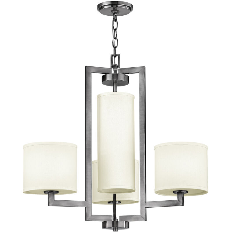Elstead - Hampton - 4 Light Multi Arm Deckenanhänger Kronleuchter Antik Nickel, E27