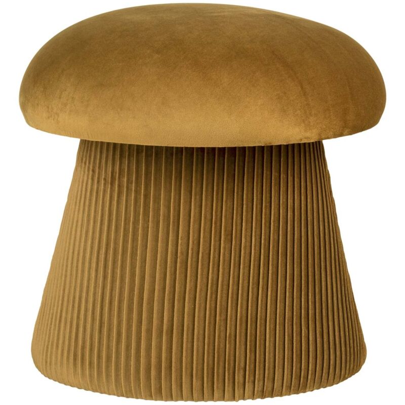 Ebuy24 - Pouf forme champignon 39x39x42 cm en velours ocre