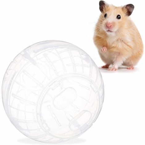 Hamster Ball, Balle de Course pour Hamsters et Souris, Exercice, Jouet de Rongeur pour Courir, Plastique, 15cm, Transparent