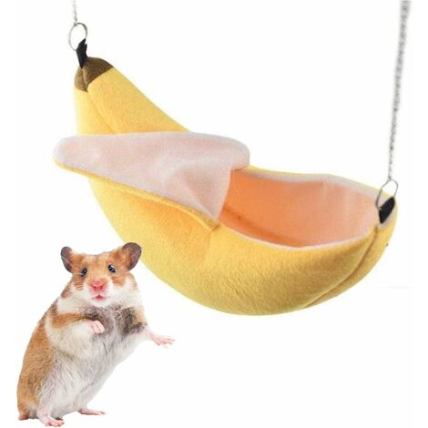Hamster Banana Bed Hamster House Hammock Small Animal Bed House Cage Nest Hamster Accessories for Sugar Glider Hamster Small Animal Pet