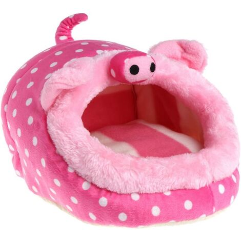 main image of "Hamster Bed House Winter Winter Warm Sleep Pad Cage Hammock for Squirrel Hedgehog Little Rat Rat - Pink Pig3 L"