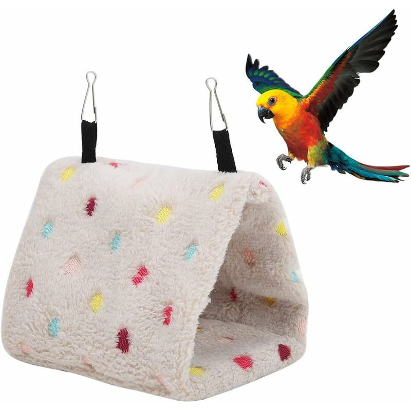 

Hamster Plush Hammock Warm Hanging Nest para pájaros Pequeñas mascotas Loros Myna Sugar Glider Birds (S)