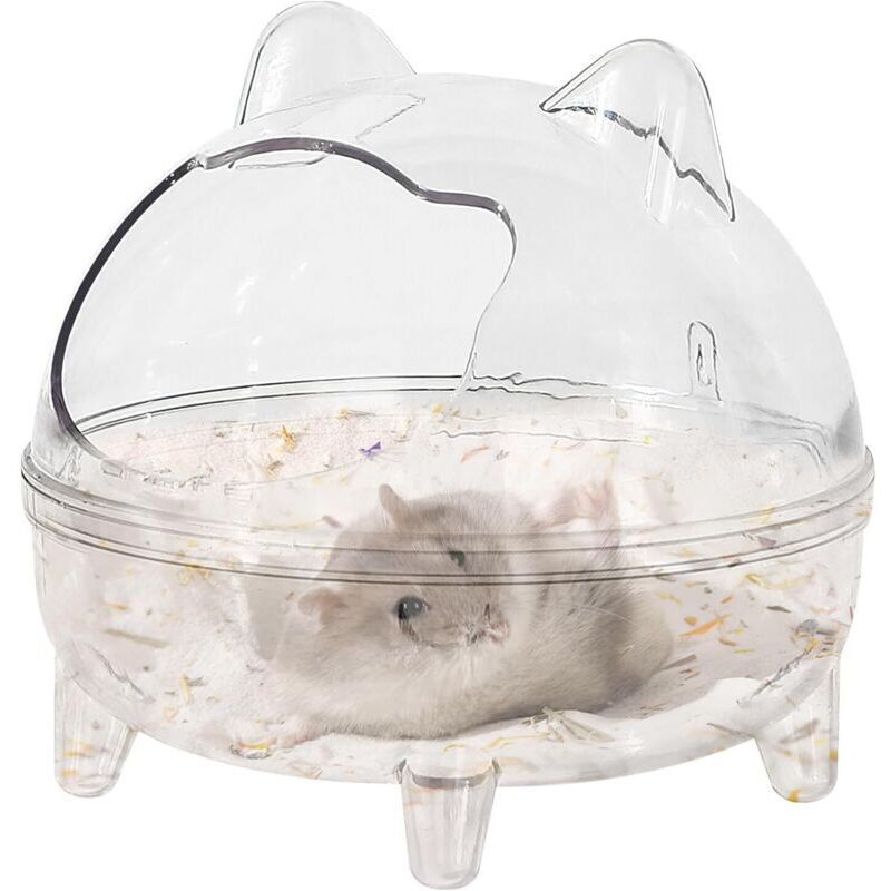 Basetbl Hamster Sand Bath - Bathroom - Clear Acrylic - For Hamsters - Bathtub - Hamster Toilet - Bathroom Sand - Sand Tray