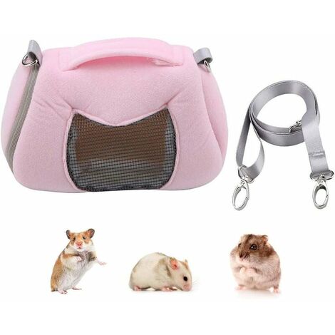 Hamster-Tragetasche Tragbare Reisetasche für den Außenbereich mit verstellbarem Einzelschultergurt für kleine Hamster-Haustiere 171211 cm