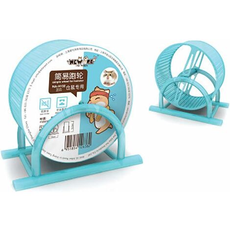 Hamster Wheel for Pets - Comfortable Running Wheels - Quiet Treadmill - Hamster Exercise Wheel - Quiet Spinner - Large and Easy to Attach to Wire Cage for Small Animals (Blue)