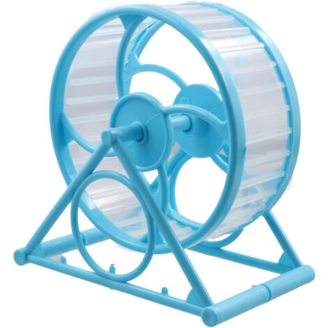 Hamster Wheel Sports Running Ball, Plastic Hamster Exercise Round Wheel, Small Animals Jogging Silent Spinner, Pet Rotatory Toy Accessories (Blue)