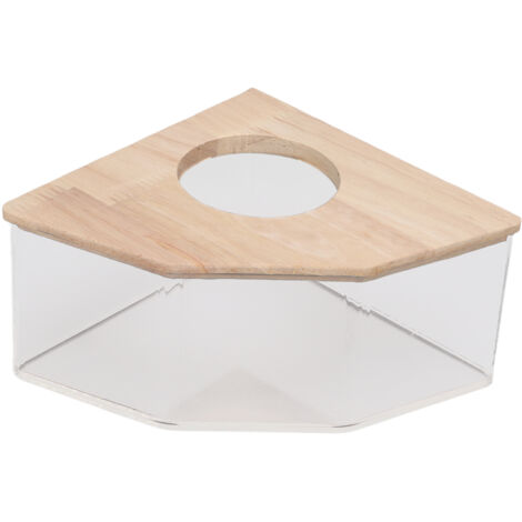 Hamsterbadewanne aus Acryl mit rechtwinkligem Ventilator