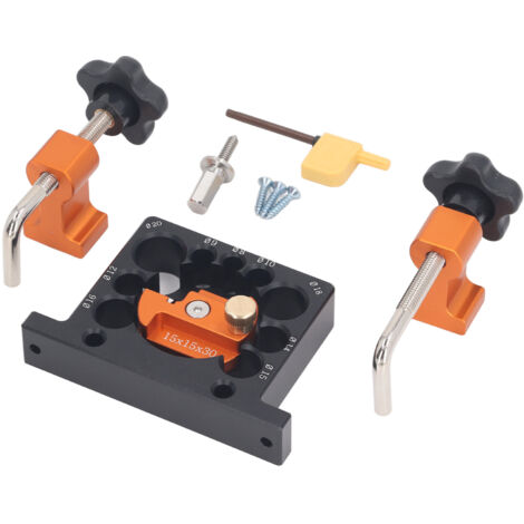 Hamwesh Kit Jig Maker Dübelmacher, 8mm verstellbarer Shuttle-Fräser mit Hartmetallklinge, Holzbearbeitungswerkzeug aus Aluminiumlegierung zur Herstellung von Rundstäben