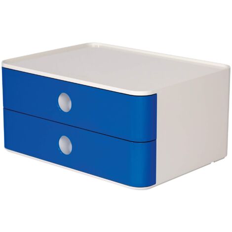 HAN 1120-14 - SMART-BOX ALLISON, cassettiera impilabile con 2 cassetti, colore: royal blue