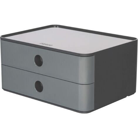 HAN 1120-19 - SMART-BOX ALLISON, cassettiera impilabile con 2 cassetti, colore: granite grey