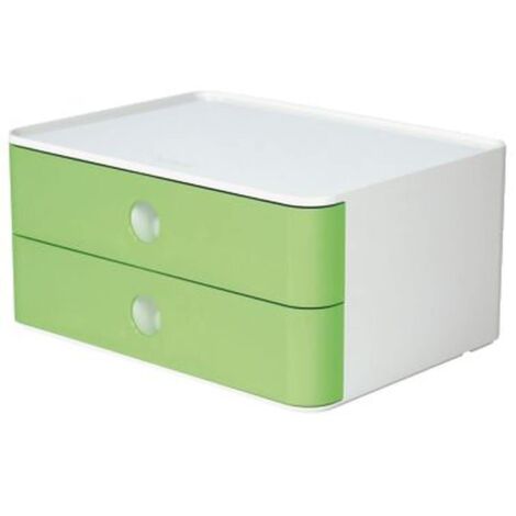 HAN 1120-80 SMART-BOX ALLISON, Cassettiera Impilabile Con 2 Cassetti, Lime Green