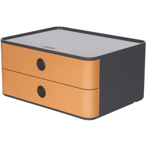HAN 1120-83 - SMART-BOX ALLISON, cassettiera impilabile con 2 cassetti, colore: caramel brown