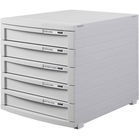 HAN CONTUR 1505-11 Cassettiera Grigio luminescente DIN A4, DIN B4, DIN C4 Numero cassetti: 5