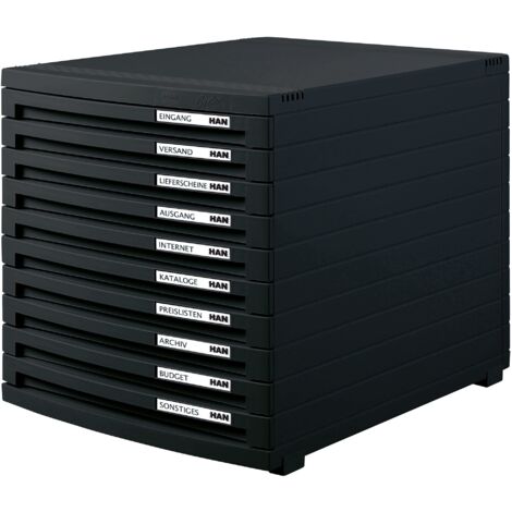 Han CONTUR modulo di classificazione nero 10 cassetti 99 cm