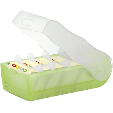 HAN CROCO 997-603 Scatola schedario Verde, Translucido Numero max. di schede: 900 Schede DIN A7 orizzontale incl. 100 c